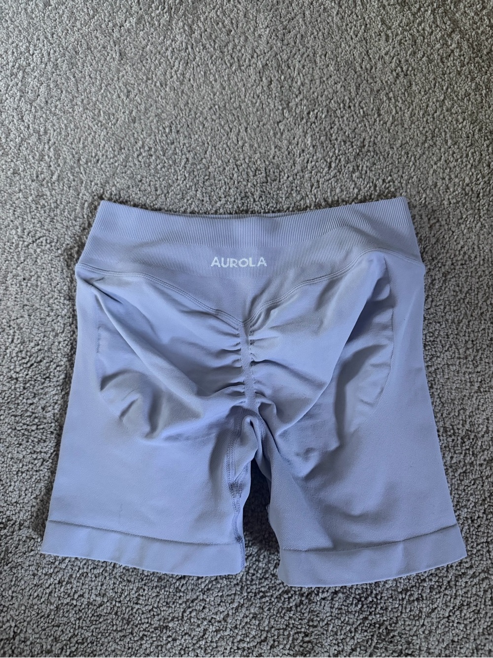Aurora High-Waist Seamless Sculpting Shorts — Periwinkle